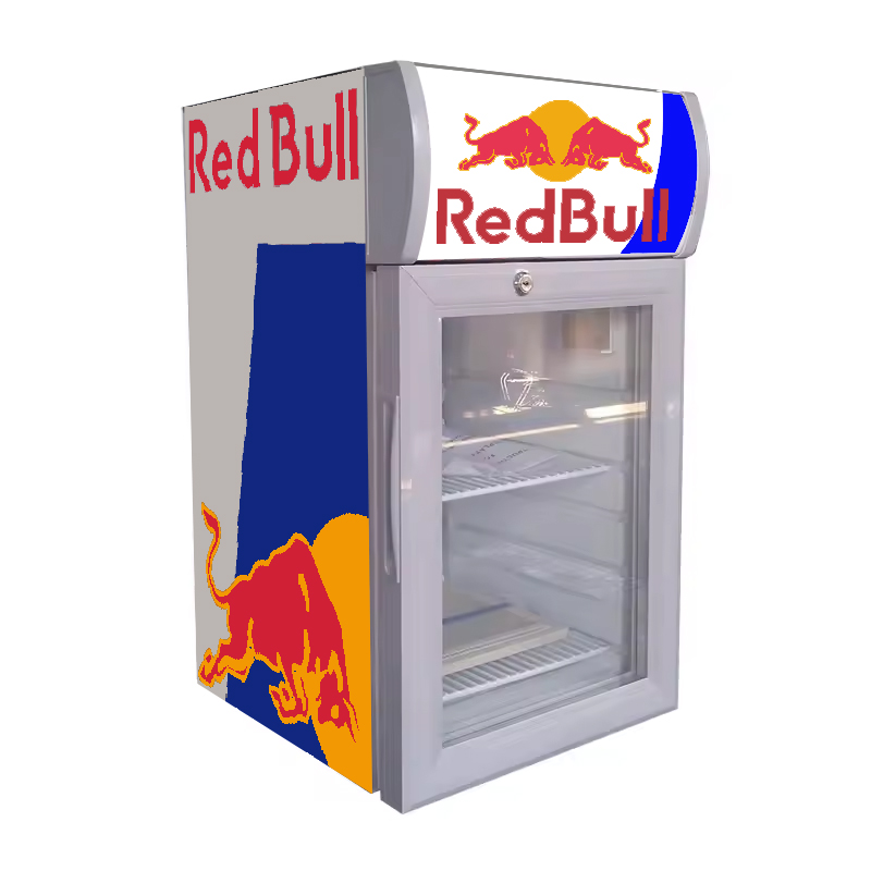 Red Bull Fridge - Showcase Cooler with Glass Door & LED Lighting