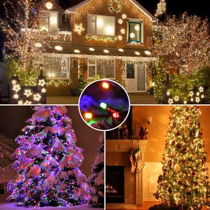 Guirlande lumineuse LED de Noël personnalisable de 5 m, à intensité variable, alimentation par piles/USB/prise, indice de protection IP65 - Product Image 6