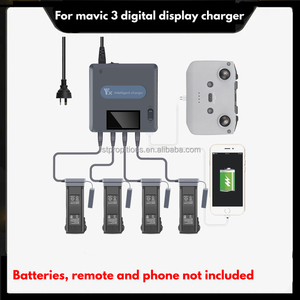 Cargador de batería con pantalla digital 6 en 1 para <span class=keywords><strong>DJI</strong></span> Mavic 3 Drone Hub de carga de batería Cargador de batería inteligente rápido con adaptador USB - Product Image 2