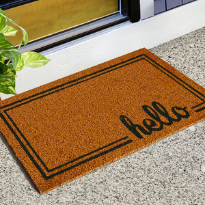 High Quality Coconut Fiber Carpet Anti slip PVC Coil <strong>Mat</strong> Coconut Palm Welcome Plain <strong>Coir</strong> Door <strong>Mats</strong> - Product Image 4