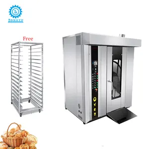 Industrial Fully Automatic Stainless Steel 16 32 64 Trays Gas Diesel Electrical Rotary Oven Bakery
