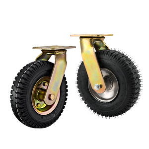 6 "8" 10 "nhiệm vụ nặng nề khí nén cao su bánh xe đẩy công nghiệp chân không Castor bánh xe Inflatable Caster bánh xe - Product Image 5