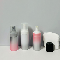 Flacon pompe en PET blanc transparent de 100-200 ml, flacon en plastique pour mousse nettoyante cosmétique, bouchon à vis, joint d'étanchéité