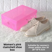 Boîte à chaussures transparente en plastique, empilable, boîte de rangement pour chaussures, étui de rangement