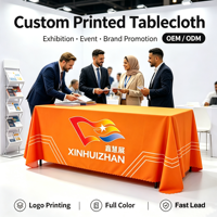 Housse de table personnalisée de 6 pieds, impression par sublimation, nappe publicitaire, promotion d'événements marketing d'entreprise
