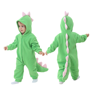 TONWHAR <strong>Kids</strong> Light Green <strong>Dinosaur</strong> <strong>Onesie</strong> with Big Tail Children Pajamas for Unisex - Product Image 1
