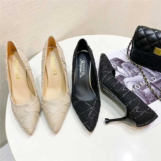 New style pointed toe thin high heel shoes for girls shoes women high heel