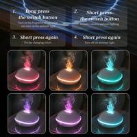 Nouveau diffuseur d'aromathérapie à ultrasons 3D effet flamme, humidificateur d'arômes USB de table pour la maison et l'hôtel
