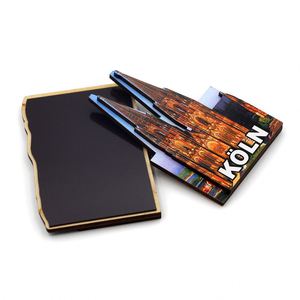 Aimants de réfrigérateur en bois MDF époxy personnalisés, artisanat minimaliste, souvenir d'Espagne, Malaga - Product Image 4