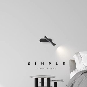 โคมไฟติดผนังหมุนได้ สีดำ ทองแดงทั้งหมด สไตล์มินิมอล โมเดิร์น ดีไซน์หรูหรา สไตล์นอร์ดิก สำหรับห้องนอนข้างเตียง - Product Image 4