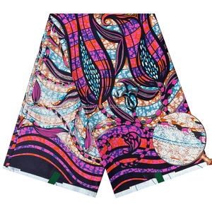Nouveau Tissu Africain en Coton Imprimé Grand Super Pailleté de Haute Qualité 2026, Tissu Wax <span class=keywords><strong>Doré</strong></span> <span class=keywords><strong>Pagne</strong></span> pour Robe de Mariée - Product Image 5