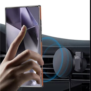 Business PU Leather Magnetic Phone Case With Ring <b>Stand</b> for Samsung S23 S24 S25 Ultra Plus <b>Wireless</b> <b>Charging</b> Shockproof Cover - Product Image 4