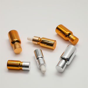 Flacon compte-gouttes en verre pour huile essentielle et sérum, plaqué or et argent, avec bouchon panier, 5ml, 10ml, 15ml, 30ml, 50ml, 60ml, 100ml - Product Image 2