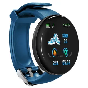 새로운 도착 d18 bt 팔찌 전체 판매 스마트 시계 1.3 인치 라운드 스크린 심박수 혈압 방수 smartwatch 116