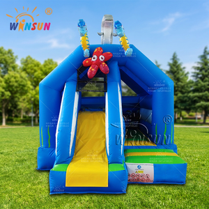 WINSUN Castillo Inflable con Temática Oceánica, Parque de Diversiones Inflable, Castillo Hinchable, Trampolín Inflable - Product Image 1