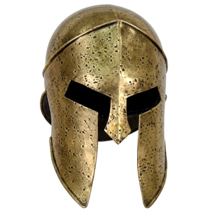 Casco Griego Espartano CH, Estilo Película 300, Latón Chapado en Oro con Acabado Envejecido, Talla Única, Decorativo, de Seguridad, para Disfraces, Coleccionable, Regalo - Product Image 1
