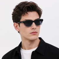 S2610 Lunettes de soleil carrées tendance de haute qualité, verres PC UV400, logo personnalisé, style vintage rétro, unisexe, pour femmes et hommes