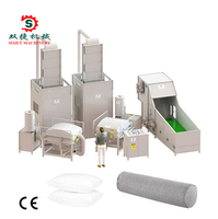 Machine de remplissage de coussins entièrement automatique multi-tension Sojet, système d'ouverture des fibres, contrôle de serrage du poids, capacité de 480 pièces/h, acier