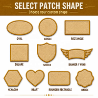18 pièces de patchs décoratifs brodés à faire soi-même, tailles assorties, appliques à coudre ou à repasser en polyester pour vêtements, jeans, vestes, pantalons, robes, chaussures