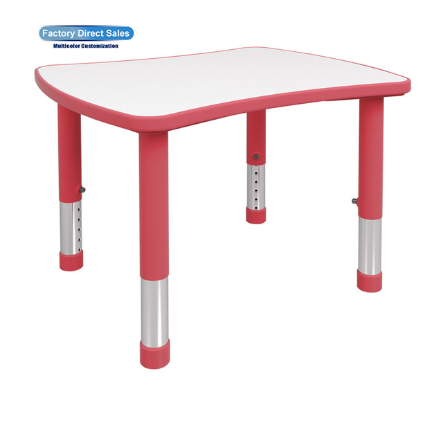 Bo Jiao Modern Metal Kids Study Table for Toddlers and Babies Adjustable Height Living Room Use