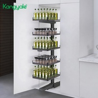 Nouveaux produits d'accessoires de cuisine : Organisateur de placard coulissant, étagère de rangement intelligente et élégante pour garde-manger, unité de garde-manger haute intelligente avec panier