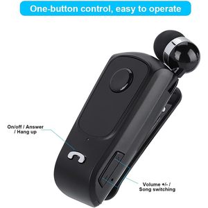 F920 <b>Wireless</b> Clip On Bluetooth Headset With <b>Microphone</b> And Vibration For Hands Free Calling - Product Image 5