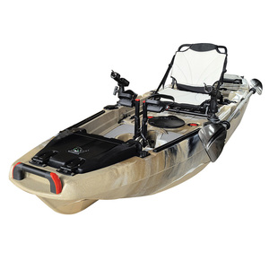 NEOKUDO Kayak <span class=keywords><strong>barca</strong></span> a remi surf da pesca Kayak da una persona sedile in <span class=keywords><strong>alluminio</strong></span> 10ft a pedali con 2 pezzi Paddle - Product Image 5