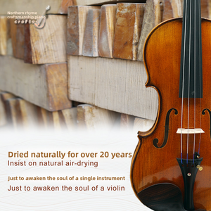 CHENTUO CT4.0 Handmade Student Violin 4/4 Solid-Spruce Top Maple <b>Sides</b> Ebony Fingerboard 4-String Case Hundred-day Carving Wood - Product Image 3