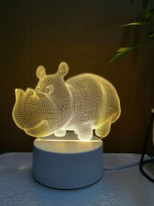 Acrylic 3D <strong>LED</strong> <strong>Night</strong> <strong>Light</strong> Creative Three Color and Monochrome Warm White <strong>Light</strong> for Room Lighting Decoration - Product Image 6