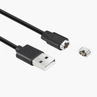 Cable de Carga Magnético USB HYTEPRO M553B con 5 Pines Pogo, Cable Redondo de TPE de 2A, 5 a 24V para Equipos Industriales Portátiles