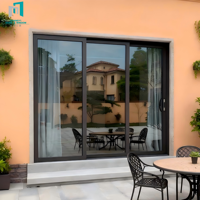 Porte coulissante en alliage d'aluminium à hauteur personnalisée, profil réglable, découpe sur mesure pour dimensions d'ouverture non standard