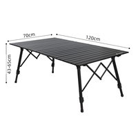 Table pliante portable d'extérieur pour pique-nique et camping en alliage d'aluminium + tissu Oxford avec sac de rangement