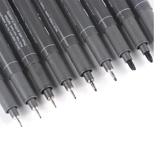 בסיטונאות הרגיש טיפ דיו עטים-באיכות גבוהה הרגיש עטי מים מבוסס דיו בסדר קו ציור עט חבילה של 12