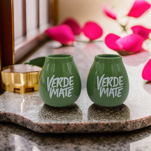 Thiết kế mới tùy chỉnh gốm nhiều màu Yerba Mate gourt tách trà đặt Argentina taza Para Yerba Mate với rơm - Product Image 6