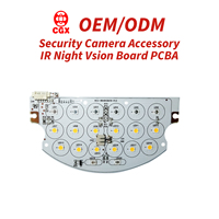 3030 IR 850nm 940nm Accessoire de caméra de sécurité CCTV personnalisé, panneau de vision nocturne infrarouge + lumière blanche, carte à double spectre PCBA