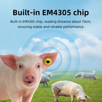 Etiquetas de orejas de animales RFID personalizadas WYUAN, etiqueta electrónica de baja frecuencia de 134,2 KHz, para cerdos, ganado, ovejas, cabras, caballos, seguimiento de animales