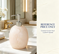 Ensemble d'accessoires de salle de bain en résine 7 pièces, rose marbré, décoration d'hôtel, boîte à mouchoirs, distributeur de savon, plateau