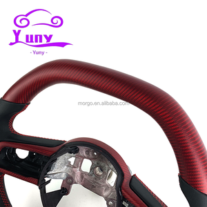 Volante de Fibra de Carbono Roja Real Personalizado para Jeep Wrangler JK JL Gladiator <span class=keywords><strong>Renegade</strong></span>, Diseño de Estilo <span class=keywords><strong>Racing</strong></span> con Parte Superior e Inferior Planas - Product Image 2