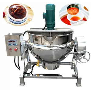 jacketed kettle tilting fixed type sandwich pot sugar syrup tomato ketchup boiler