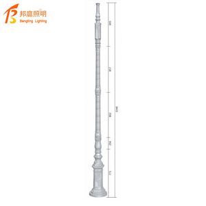 Lampadaire de jardin LED extérieur étanche en aluminium de style européen avec poteau - Product Image 1