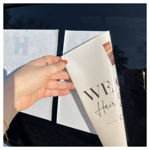 Calcomanía de ventana reutilizable, vinilo personalizado, adhesivo estático de doble cara, pegatinas de vidrio extraíbles, pegatina de vinilo electrostático - Product Image 1