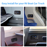 Chargeur universel rapide USB Type-C étanche à la poussière et à l'eau, design intégré pour voiture, bus, camping-car, bateau, 12-24V, double prise QC3.0+PD, coloré