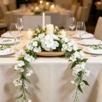 Fleurs artificielles, guirlande de fleurs d'azalée suspendue, fausse guirlande florale, décoration de mariage et fournitures, arrangements floraux muraux