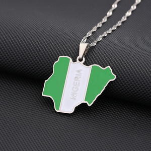 Collier en acier inoxydable doré du Nigeria pour hommes et femmes, style ethnique, collier de couple, accessoires transfrontaliers - Product Image 2