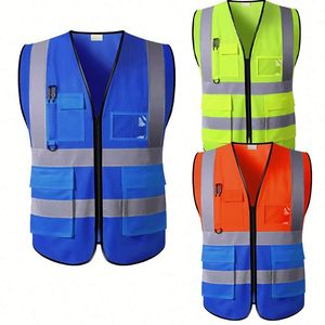 Gilet de sécurité haute visibilité avec sangle réfléchissante, logo personnalisé imprimé, gilet de sécurité sur mesure - Product Image 1