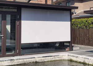 Rideaux de patio <span class=keywords><strong>électrique</strong></span>s à glissière de conception étanche stores roulants extérieurs intégrés moteur pour hôtels balcons ombre coupe-vent - Product Image 3
