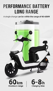Motocicleta Eléctrica con Batería de 60V, Scooter Eléctrico, Motor de 1500W, Velocidad de 50Km/H, Pantalla LCD, Motor en el Buje Trasero, Motocross Eléctrica - Product Image 5