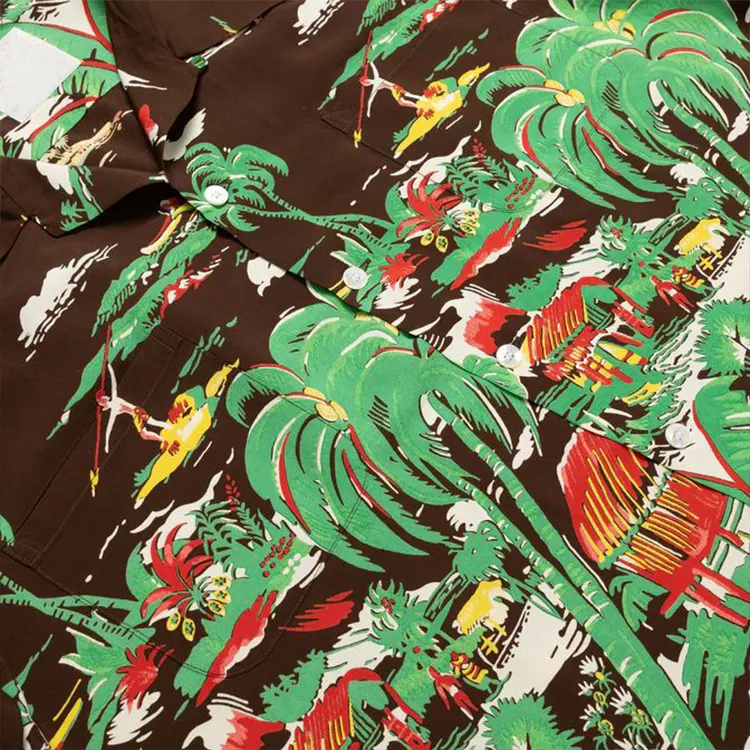 All'ingrosso di ultima qualità di Design personalizzato largo hawaiano camicia Rayon