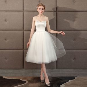 Wedding Dress A-Line Tulle Sweetheart Neckline Natural Waist Zipper Closure Simple Elegant Bridal Gown - Product Image 2