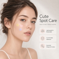 Patchs Hydrocolloïdes Anti-Acné en Forme d'Étoile Ultra Fins et Colorés – Autocollants pour Boutons et Imperfections du Visage